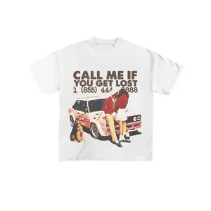 Call Me If You Get Lost Tyler Retro Couple Car Dog Vintage Graphic T-Shirt Hip Hop Rap Album Casual Streetwear Tee For Men Women