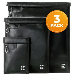 Large Faraday Bags 3 Pack - Signal Blocking RFID Pouch for Phones  Laptops Cards Electronics Key Fobs Anti-Hacking Fireproof & Waterproof Cage Digital Protection
