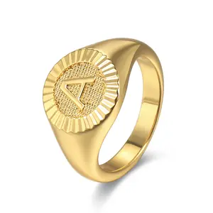 Initial Rings For Women Minimalist Letter Alphabet Name Signet Ring Unique Friend Jewelry Gift Size 7