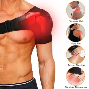 Heated Shoulder Brace– Adjustable Shoulder Pad, Breathable Neoprene, 3-Temperature USB Heating, Relieves Shoulder Pain, Frozen Shoulder, Arthritis, Dislocation – One Size Fits Most, Ideal for Men & Women