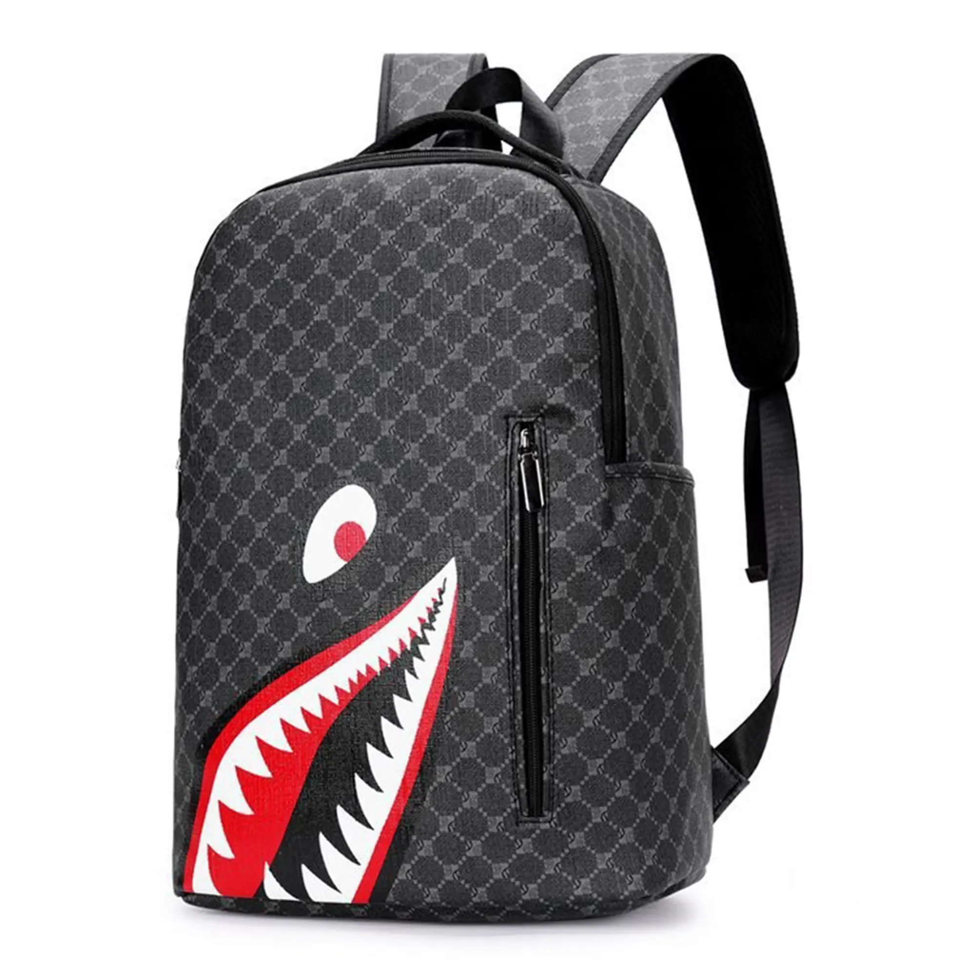 Sprayground Men's Shark Backpack - Large Capacity Luggage for Leisure, Travel, Business Use with Laptop Compatibility