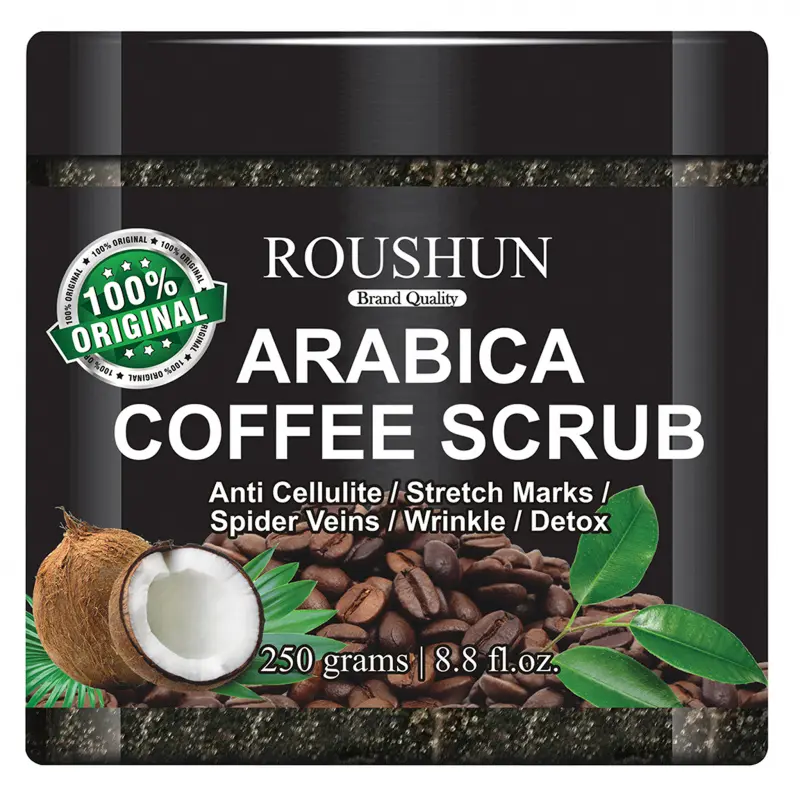 ARABICA COFFEE SCRUB Large capacity family pack body scrub Gentle Exfoliating Formula Exfoliating Body Care gently and deeply cleanses the skin,for body,hand,neck,foot,face,travel Exfoliating Scrub Skin Exfoliator Dead Skin Remover For Body
