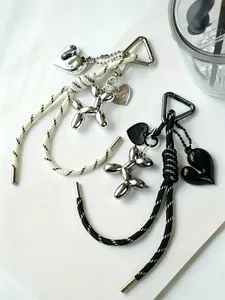 Bag Charm Pendants Balloon Puppy Bag Charm Black Silver Two Colors Are Available Fashionable And Versatile Not Easy To Fade Trendy Diy Suitable As A Gift For Your Best Friend Couple Gifts Bag Chain Accessories Stylish Backpack Charm
