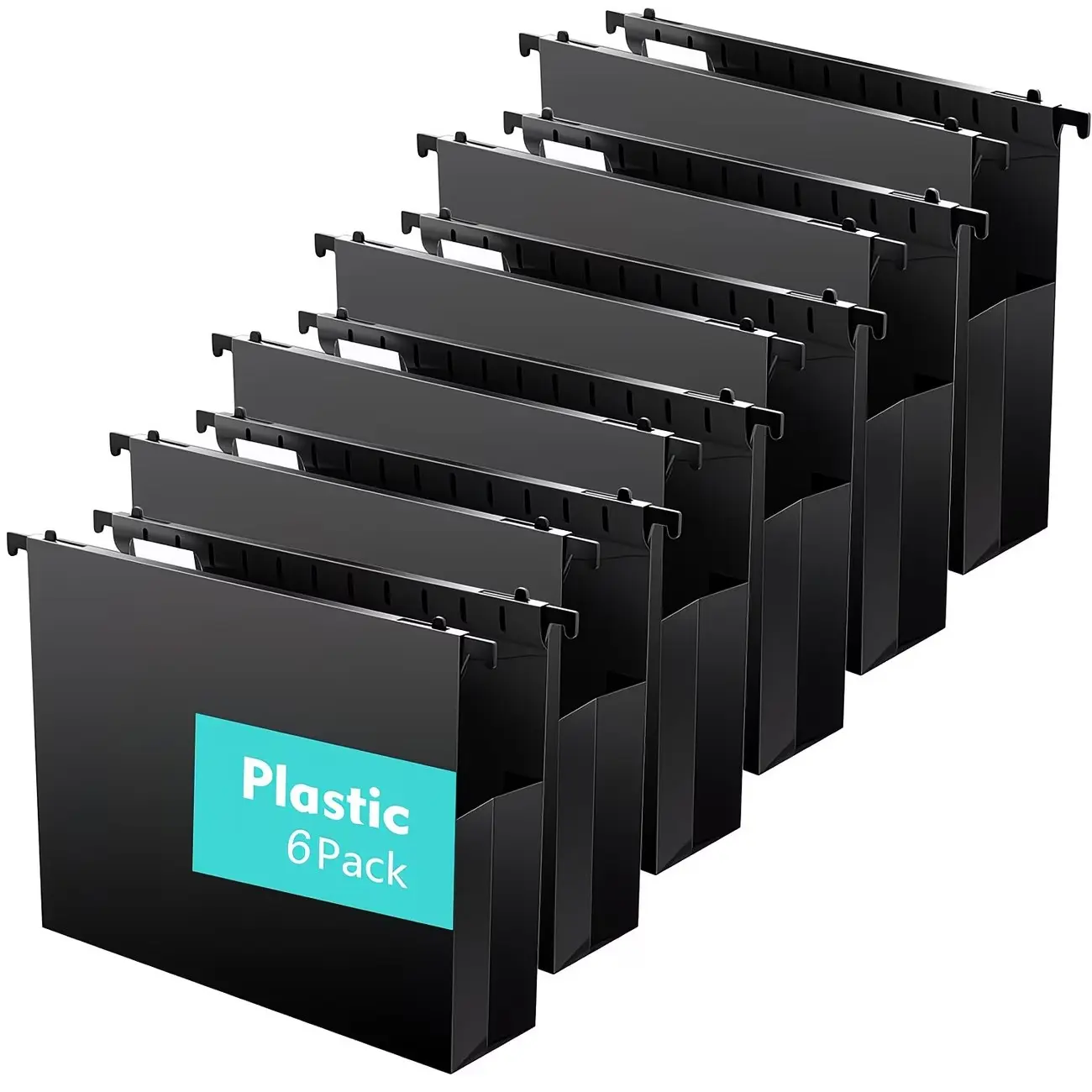 6-Pack Large Capacity Hanging File Folders, A4/letter Size, Reinforced Expandable 2-Inch, Heavy-Duty Organizer for Thick Files, Document Organizer, Plastic File Folder