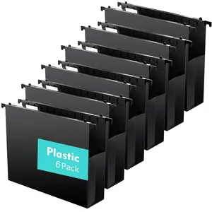 6-Pack Large Capacity Hanging File Folders, A4/letter Size, Reinforced Expandable 2-Inch, Heavy-Duty Organizer for Thick Files