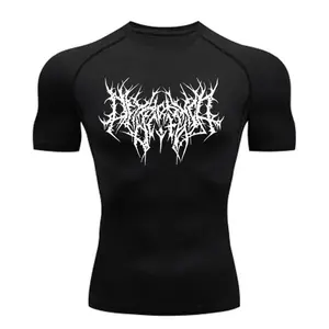 Men's T-shirt Men Running Sport T Shirt Men Compression Fitness Tops Tee Quick DryTight Training Gym Sport Running Shirts Jersey