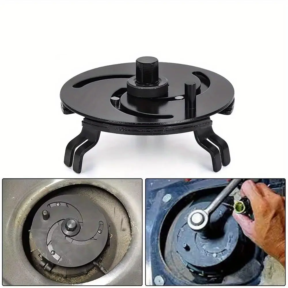 Fuel tank cap wrench 100-170mm, fuel pump transmitter lock ring tool, multifunctional adjustable wrench, universal fuel tank cap disassembly tool, three jaw right angle wrench tool