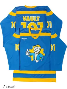 FALLOUT VAULT BOY 33 # 13 # 101 Classic American Football Suit, Sports Jersey, Comfortable and Breathable Suitable for Sports Clubs, Schools, Competitions, Training, Daily Sports Indoor and Outdoor Sweat Absorbing and Breathable