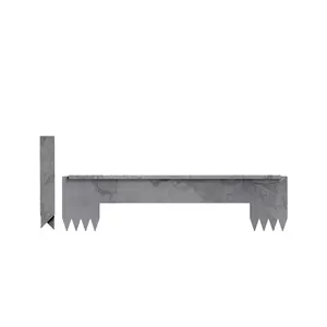 Hammer-In Landscape Edging - Cor-Ten Steel - 2ft Bridge Strips - Plus Connector Clips