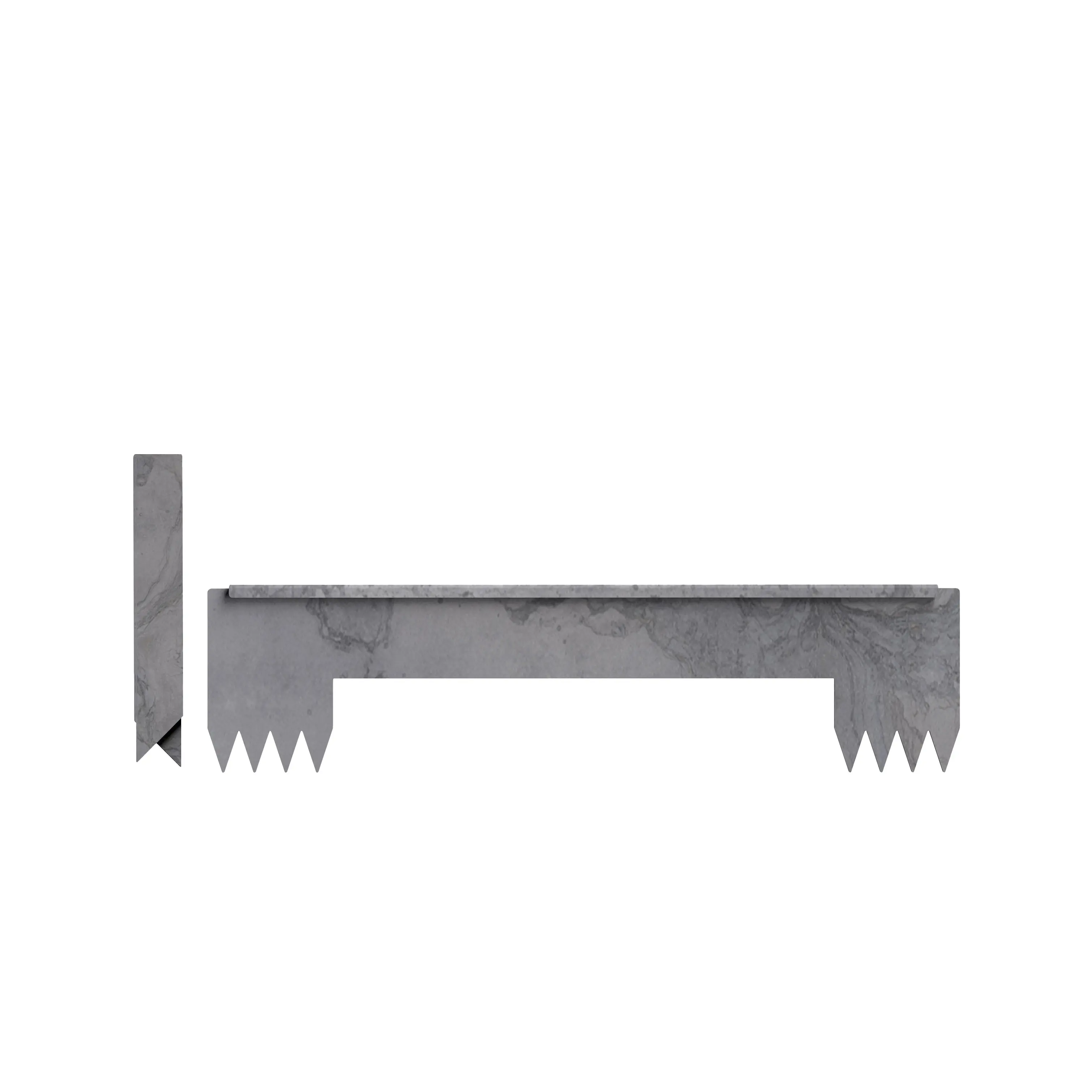 Hammer-In Landscape Edging - Cor-Ten Steel - 2ft Bridge Strips - Plus Connector Clips