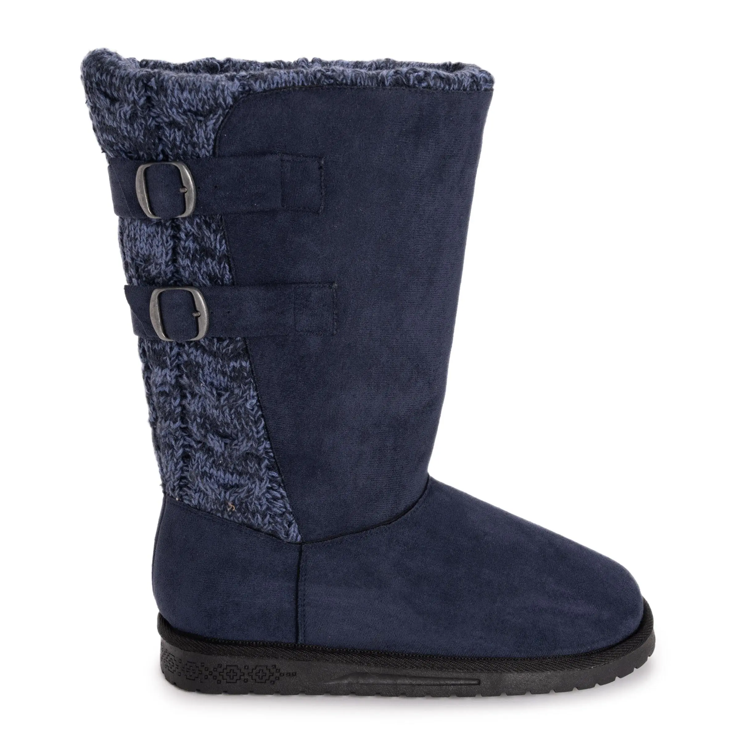 Muk Luks Women's Round Toe Mid-Calf Jean Boot - Stylish Footwear with TPR Sole for Everyday Wear, Round Toe Boot