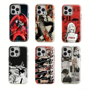 C-Chainsaw Man Phone Case Case Cellphone Protection Protective Casing Anime Tough Phone Case Compatible for i̇phone 17 pro cases 16 15 14 13 12 11 and for Samsung Galaxy S21-S25 Perfect Gift for Fans Her/Him Girly Phone Cases