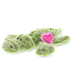 DOLLIBU Large Embroidered Polyester Plush Heart Alligator Stuffed Toy - Super-Soft, Perfect Mother's Day Gift