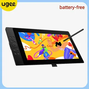 UGEE UE16 15.4" Drawing Display Tablet – Full-Laminated Screen, 143% sRGB, 16K Pressure Sensitivity, Battery-Free (No Battery Required) Stylus & 8+1 Keys, Windows/Mac/Android Compatible | Fully connect 3-in-1 cable before use | Digital Art Tablet