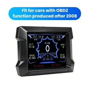 [Upgrade] OBD2+GPS 3'' Head-Up Dashboard Speedometer for OBD2-enabled Cars (2008+) Gauge Speedometer, Supports KM/H & MPH, Inclinometer, OBD Multifunction LCD Display,SummerVibes fathersdaygift
