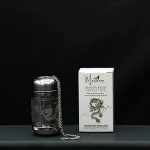 Traditional Chinese Dragon, Dragon Ridge Collection First Edition Tea Infuser, Premium Fine Mesh Stainless Steel Loose Leaf Tea & Coffee Strainer with Extended Chain & Hook, Reusable Tea Infuser for Cups, Mugs, Teapots