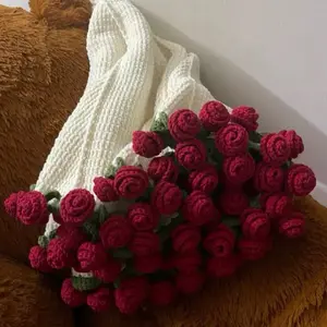 Handmade yarn DIY bouquet blanket material package Hook woven blanket becomes bouquet creative gift Hand woven Z