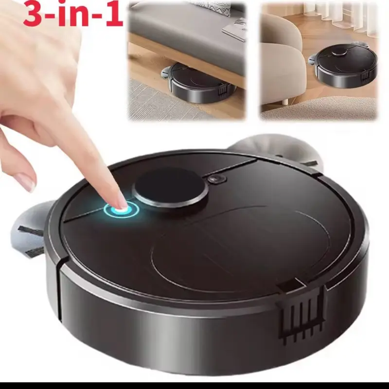 3-in-1 Rechargeable Automatic Smart Sweeping Robot, Multi-Purpose Strong-Power Cleaning Machine