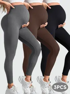 YMZFIT Maternity Yoga Leggings – High Waist Belly Support Pants for Everyday Comfort