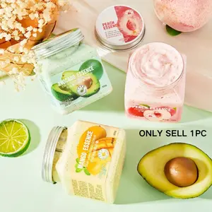Fruit Scented Exfoliating Bath Salt Balm, 300g Large Capacity, Deep Cleansing, Moisturizing, Physical Exfoliation, Suitable for All Skin Types