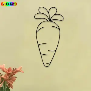 1pc Carrot Metal Wall Art, Vibrant Carrot Statue Mural, Ideal Gift for Easter, Thanksgiving, Garden Decor Enthusiasts, Weather-Resistant Metal Wall Decor Wall Sculptures, Perfect for Kitchen Wall & Garden Fence, Charming Rustic Home Decor