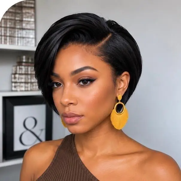 Sissi Charles Midnight Pixie – 100% Human Hair Wig
