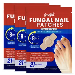 Toenail Fungus Treatment Extra Strength – 21pcs Nighttime Nail Repair for Damaged, Discolored Nails – 8-Hour Fungal Nail Patch for Strengthening, Safe for Sensitive Skin, Easy to Apply