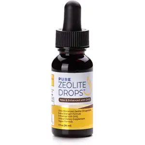 1 oz Bottle Fulvic and Humic Acid Immune Gut Support Easy to Take 100% Bioavailable Pure Liquid Zeolite Suspension Enhanced with DHQ, Natural Immune System Modulator