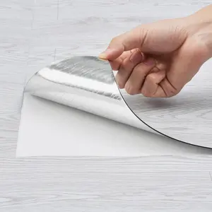 VEVOR Self Adhesive Vinyl Floor Tiles 390 x 23.6 inch, TikTokShopBlackFriday, 1.5mm Thick Peel & Stick, Light Gray Wood Grain DIY Flooring for Kitchen, Dining Room, Bedrooms & Bathrooms, Easy for Home Decor