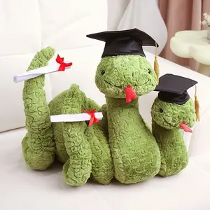 Dr. Steve Snake Graduation Plush Toy, Soft Stuffed Animal, Soft Stuffed Figure, Birthday Gift, Graduation Season Gift, Soft Cuddly Gift
