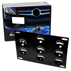 iJDMTOY No Drill Front Bumper Tow Hook License Plate Mounting Bracket Adapter Kit For Mercedes W205 C-Class X204 GLK-Class X205 GLC-Class W212 W213 E-Class W166 GLE-Class