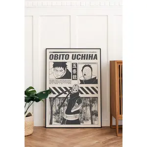 Obito Uchiha Manga Poster, Naruto Print.