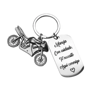 Motorcycle Keychain, Biker Style Stainless Steel Key Ring, Creative Pendant for Car Enthusiasts