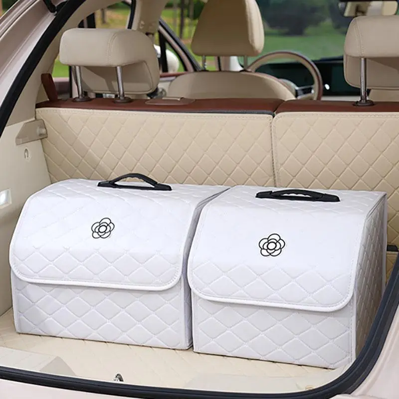 Car Trunk Storage Box, 1 Count Foldable Car Storage Box with Handle, Universal Car Interior Accessories for Women & Girls Car Trunk Storage Box, 1 Count Foldable Car Storage Box with Handle, Universal Car Interior Accessories for Women & Girls