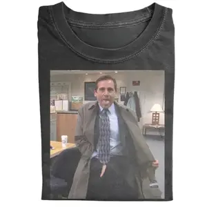 Michael Scott Vintage Graphic T-Shirt, Funny Prison Mike The Office Meme Tee, Iconic Sitcom TV Show Fan Shirt, Retro Comedy Series Top, Gift for Men, Gift for Women, Crew Neck T-shirt, Trending T-shirt