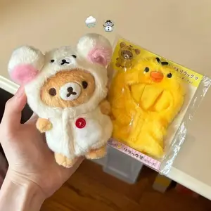 Only Clothes Japanese Kawaii 10cm Rilakkuma Ss Doll Accessories Furry Cloak Doll Clothes Dolls Clothes  Accessories Hot Selling