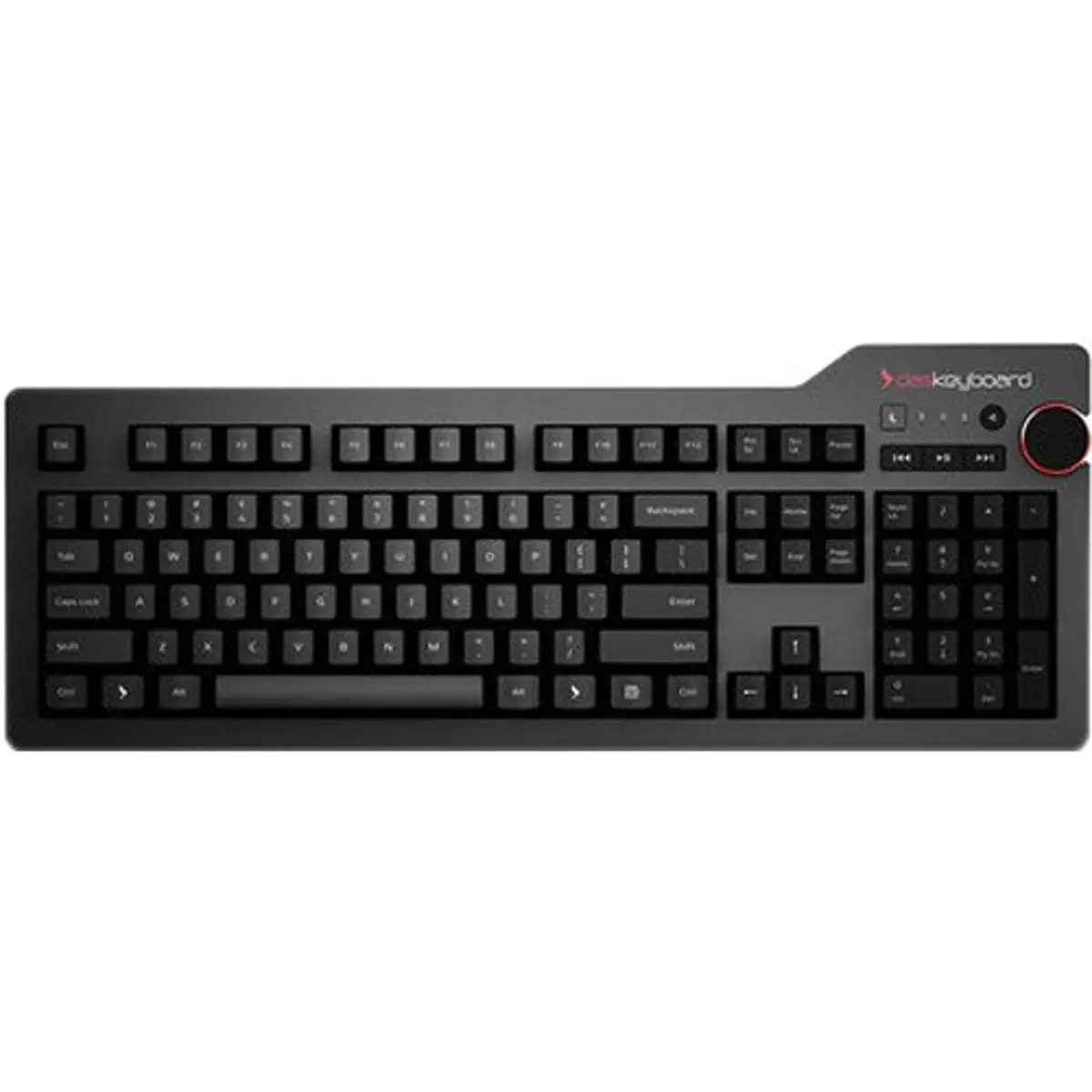 Das Keyboard 4 Professional Mechanical Keyboard - Clicky Keys, MX2A Blue Switch, US Layout - Ideal for Gamers/Pro Users