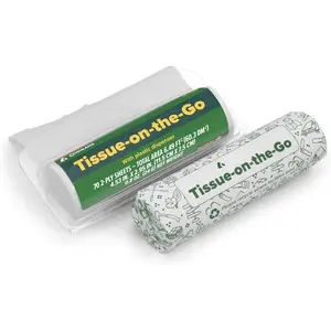 Tissue on The Go - Compact Travel Pack with Dispenser for Camping, Hiking, Backpacking, and Outdoor Adventures, Portable and Convenient Tissue Essentials, 2-Pack