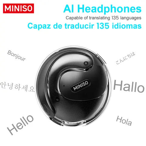 MINISO X15Pro Lightweight Wireless Bluetooth 5.4 Sport Fit Earbuds - Everyday Earbuds, Sports Earbuds, In-Ear Headphones, Headset, 50kHz Frequency Response, Multi-Language Voice Activation, 135-Language Translation, Hi-Fi Crisp Sound Audio Device