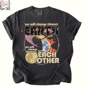 We Will Always Choose Earth, Christina Koch Artemis II NASA Mission T-Shirt: Vintage Feel, Comfort Color, Space Exploration Apparel