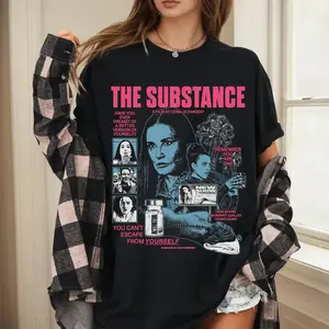 The Substance horror movie t-shirt in black