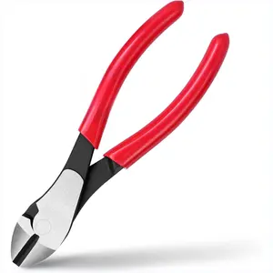 7" High Leverage Diagonal Cutting Pliers, Heavy Duty Wire Cutters with Comfortable Grip, Side Cutters for Cutting Wires