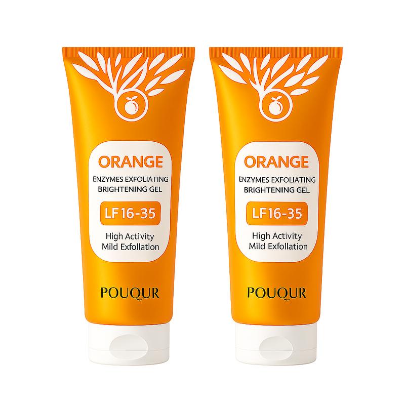 Orange Exfoliating Gel, Moisturizer Face Body Scrub Gel,Deep Cleansing Moisturizing Facial Exfoliator,Natural Orange Peeling Gel Face Scrub