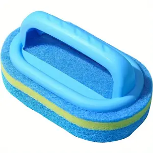 Hand-Held Pool Scrub Brush, Scrubbing Scouring Sponge Pad Clean Pool Robitics Cleaner, Walls, Vinyl Liners, Spas - Surface Cleaning Scrubber, Kitchen, Bathroom Tub, Shower Tile