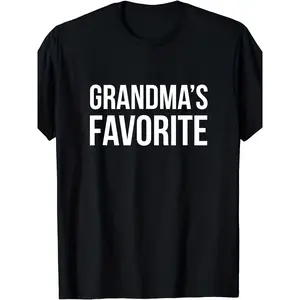 Grandma's Favorite Shirt Funny Grandparent Grandchild GiftSame style for men and women 2025 summer short-sleeved printed grandma's favorite t shirt good graphic tees funny graphic tee funny shirt guys gifts trendy t-shirts oversized tshirt  black costumes