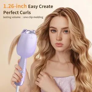 Cat Paw Automatic Hair Curler - 360° Anti-Tangle Curling Iron with Negative Ions, Fast Heating