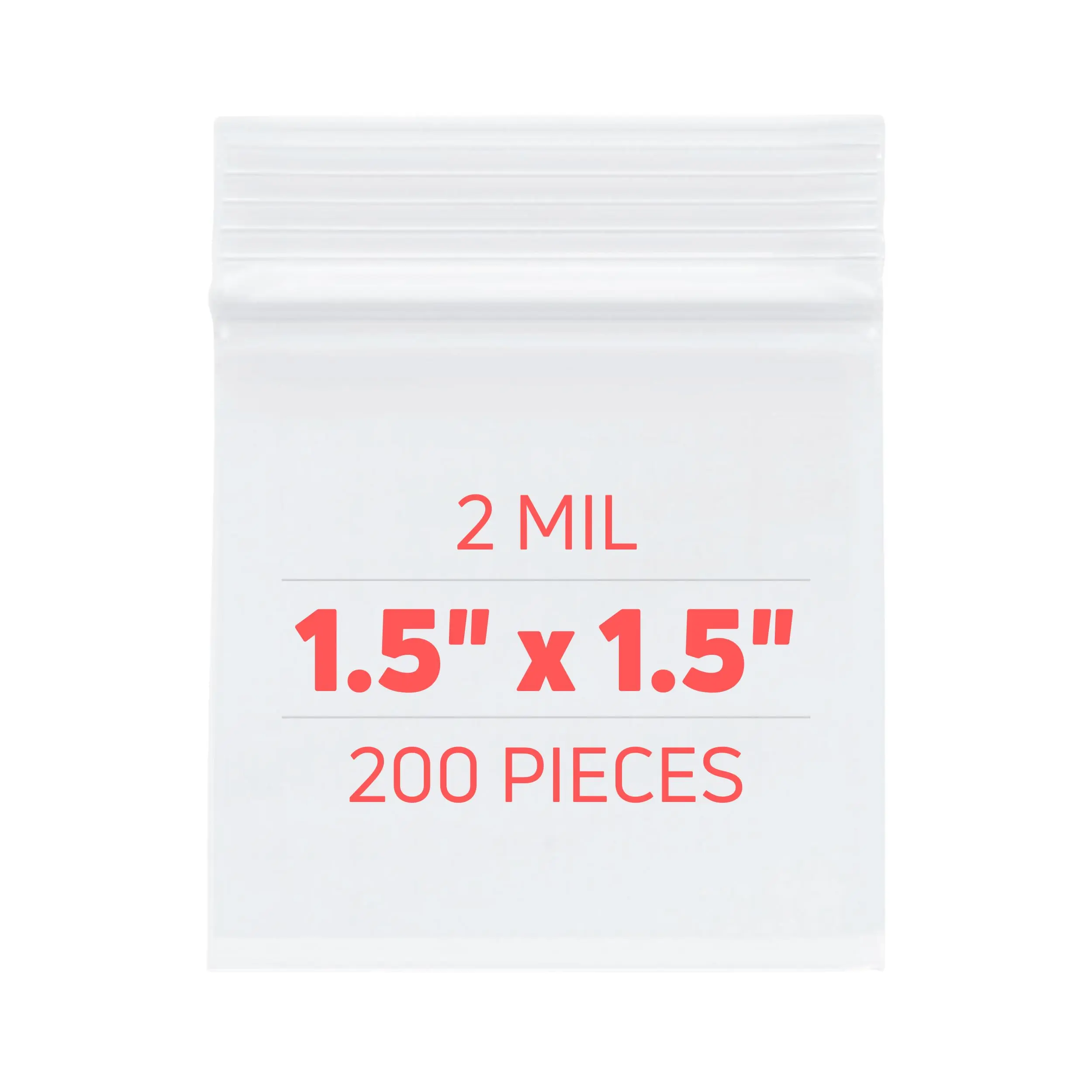 Plastic Resealable Bags, 1.5x1.5 inches, 2mil Thick, 10 Packs of 100-1000 Mini Baggies