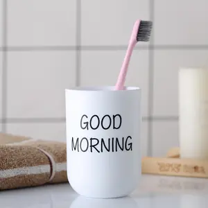 1PC Portable Creative Washing Mouth Cups Plastic Home Hotel Toothbrush Holder Bathroom Accessories Mouthwash Storage Cups 300ml Home Goods