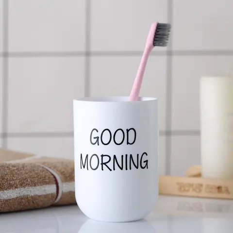 1PC Portable Creative Washing Mouth Cups Plastic Home Hotel Toothbrush Holder Bathroom Accessories Mouthwash Storage Cups 300ml Home Goods