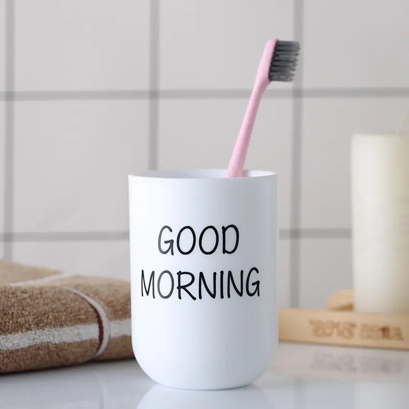 1PC Portable Creative Washing Mouth Cups Plastic Home Hotel Toothbrush Holder Bathroom Accessories Mouthwash Storage Cups 300ml Home Goods